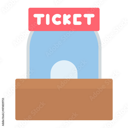 Ticket Booth icon vector image. Can be used for Museum.