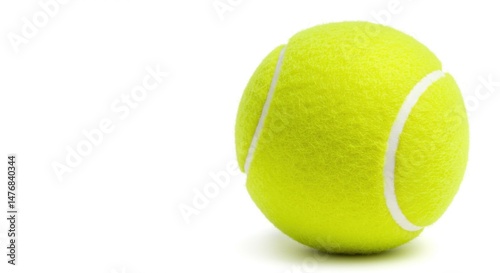 Glossy Tennis Ball on White Background