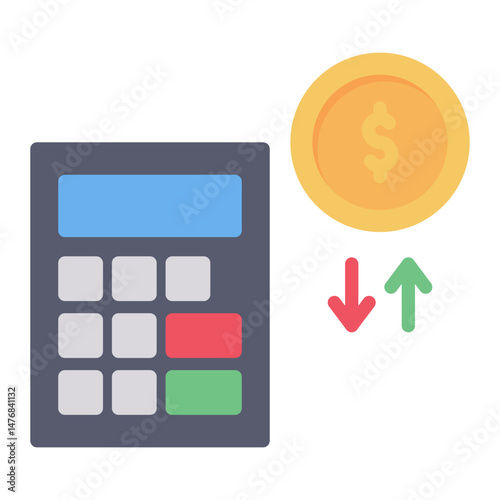 Cost Control icon vector image. Can be used for Industry.