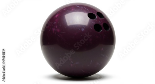 Sleek Bowling Ball on White Background