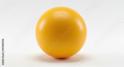 Shiny Table Tennis Ball on White Background