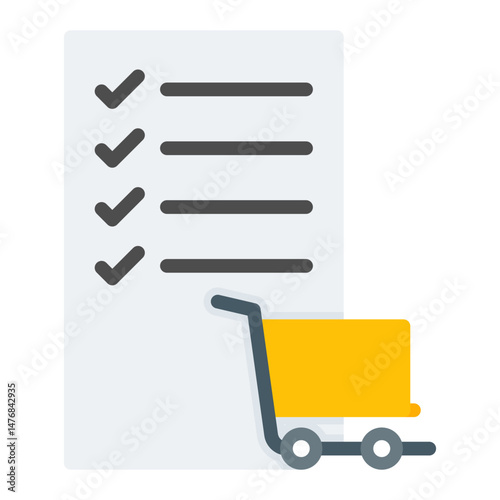 Shopping List icon vector image. Can be used for Technology eCommerce.