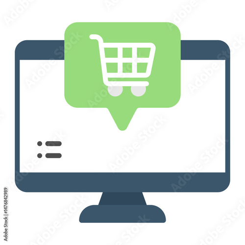 Online Shopping icon vector image. Can be used for Shipping.