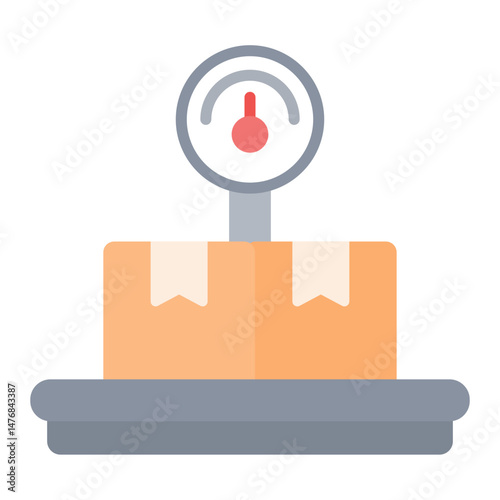 Platform Scale icon vector image. Can be used for Shipping.