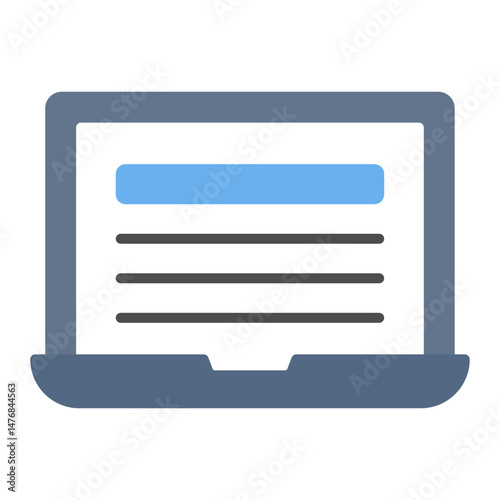 Laptop icon vector image. Can be used for Office.
