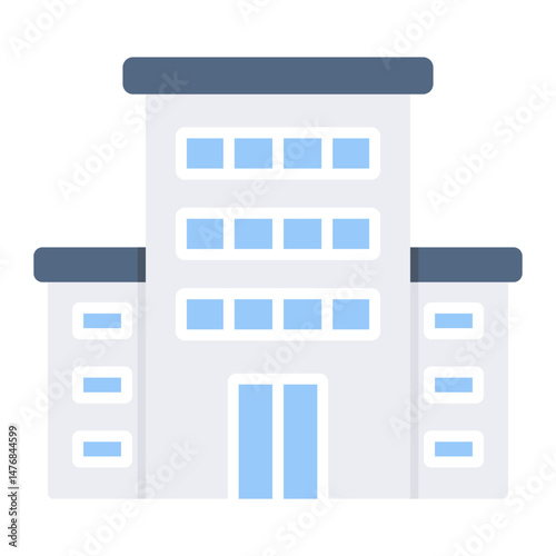 Office Building icon vector image. Can be used for Office.