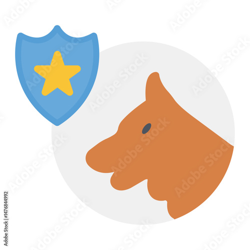 Canine Unit icon vector image. Can be used for Emergency Service.
