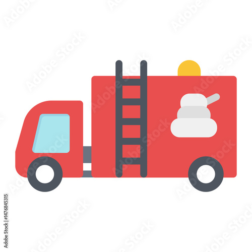 Fire Truck icon vector image. Can be used for Emergency Service.