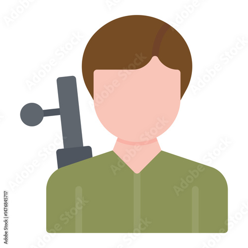 Soldier Female icon vector image. Can be used for Emergency Service.