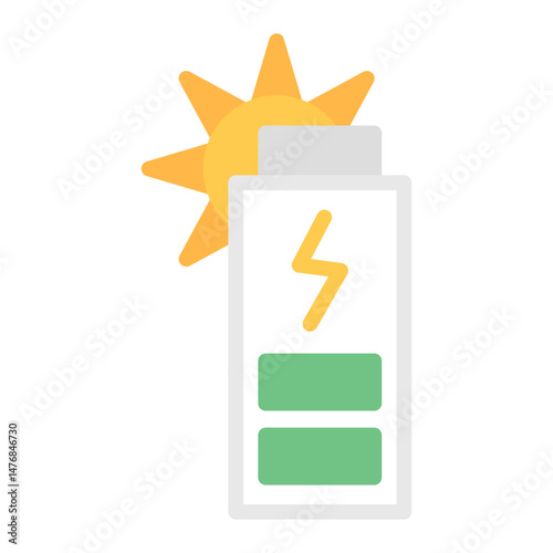 Solar Battery icon vector image. Can be used for Lighting.