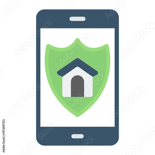 Home Security App icon vector image. Can be used for Privacy.
