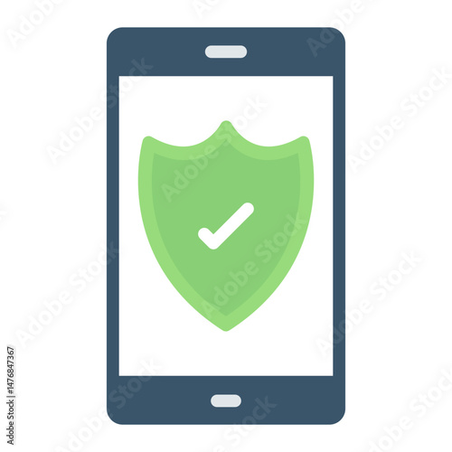 Mobile Security icon vector image. Can be used for Privacy.