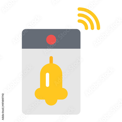Smart Doorbell icon vector image. Can be used for Privacy.