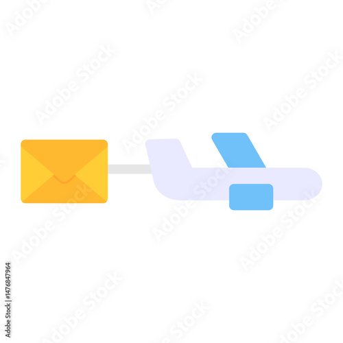 Air Mail icon vector image. Can be used for Postal Service.