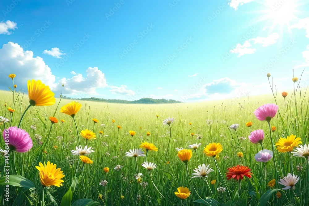 Fototapeta premium Abundant Wildflower Paradise