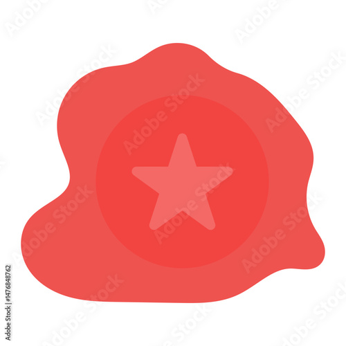 Wax Seal icon vector image. Can be used for Postal Service.
