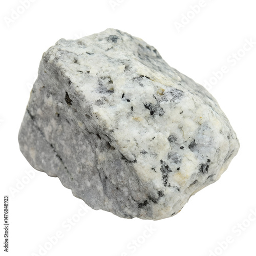 A grayish latite with a salt-and-pepper pattern, similar to andesite but with more feldspar. transparent background