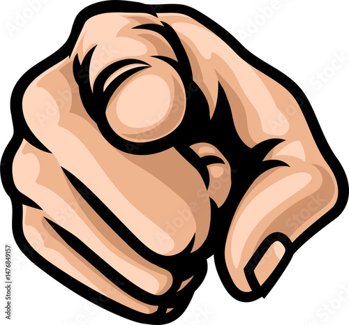 Hand Pointing Finger At You...