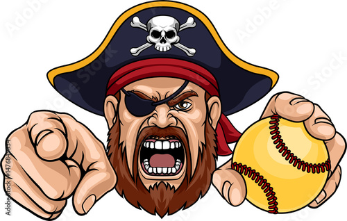 Pirate Softball Ball Sports...