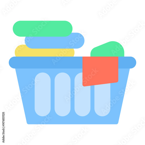 Laundry Basket icon vector image. Can be used for Laundry.