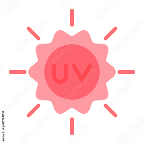 UV icon vector image. Can be used for Dermatology.