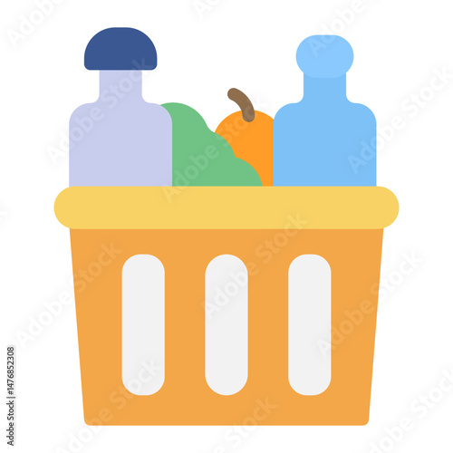 Grocery Shopping icon vector image. Can be used for Home Services.