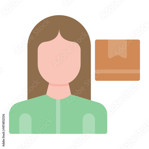 Recipient Woman icon vector image. Can be used for Home Services.