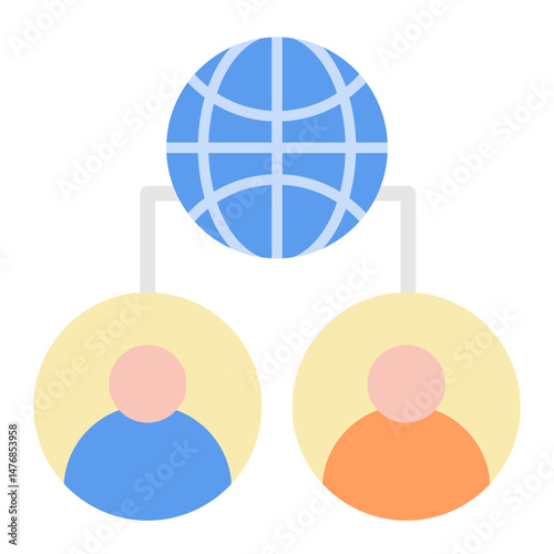 Out Source icon vector image. Can be used for Human Resource.