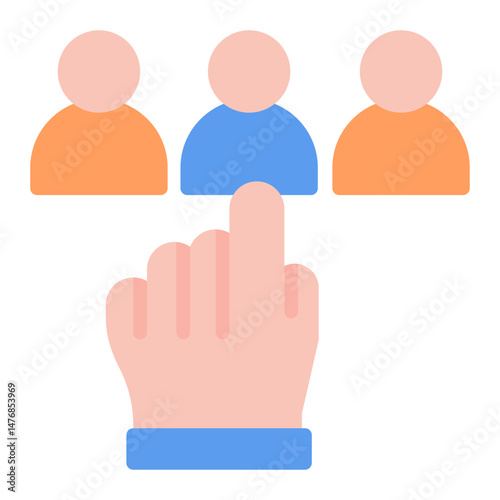 Selection icon vector image. Can be used for Human Resource.