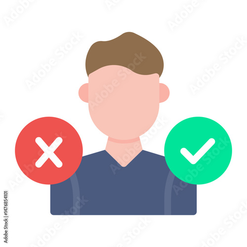 Decision Making icon vector image. Can be used for Product Management.