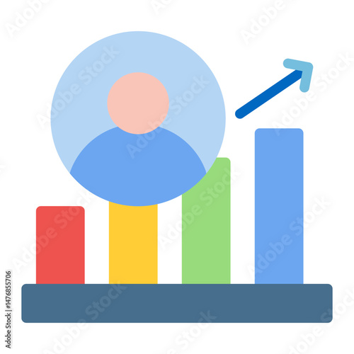 Employee Promotion icon vector image. Can be used for Staff Management.