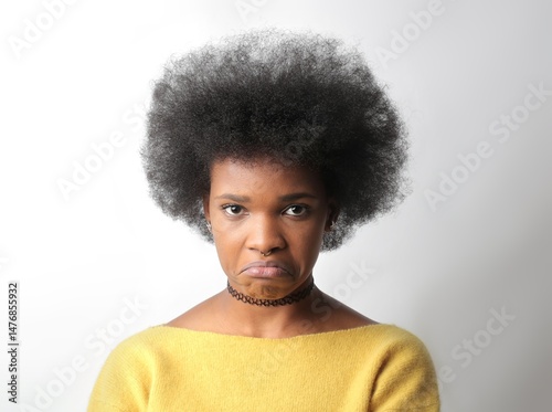portrait of a sad woman
