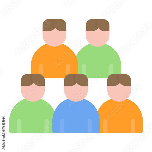 Staff Grouping icon vector image. Can be used for Staff Management.
