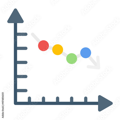 Decline icon vector image. Can be used for Online Store.