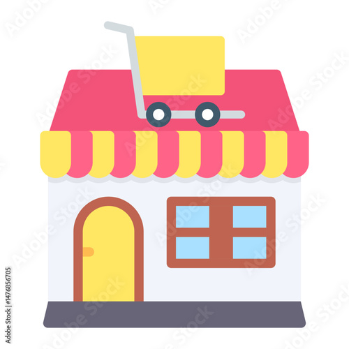 Store icon vector image. Can be used for Online Store.
