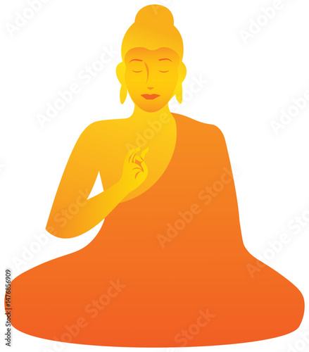 Buddha Illustration Gradient
