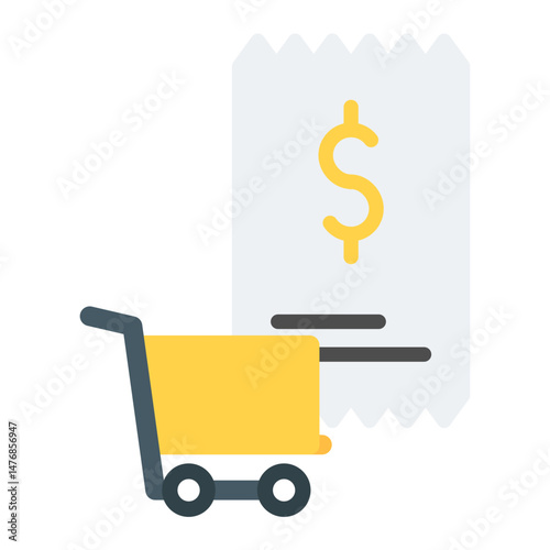 Cart Fees icon vector image. Can be used for Ecommerce Store.