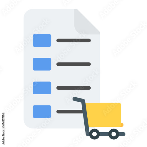 Cart Summary icon vector image. Can be used for Ecommerce Store.