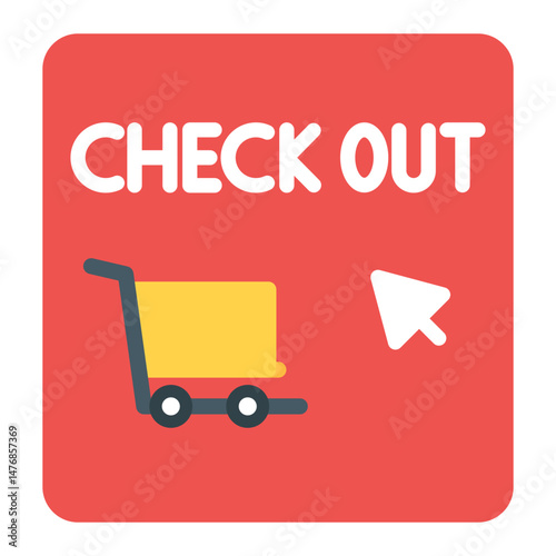 Checkout Button icon vector image. Can be used for Ecommerce Store.