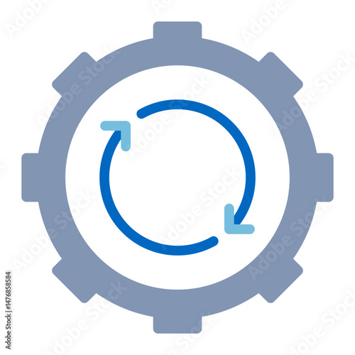 Synchronized Progress icon vector image. Can be used for Teamwork.