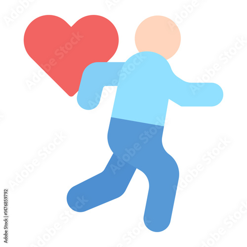 Charity Run icon vector image. Can be used for Charity.