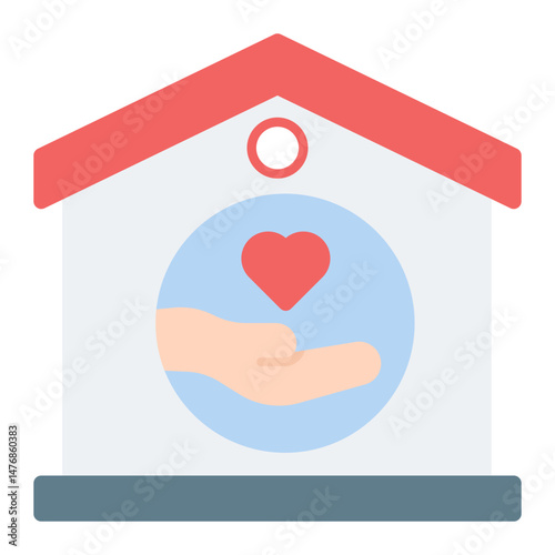 Shelter icon vector image. Can be used for Charity.