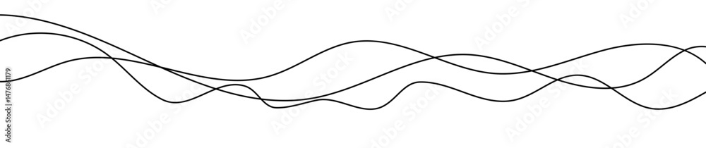 Thin curved wavy lines Thin curved wavy lines