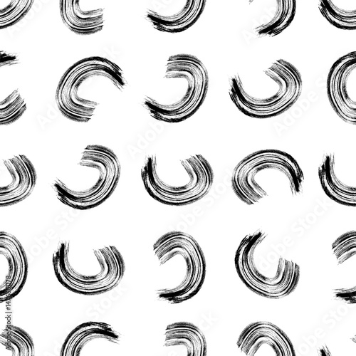 Seamless pattern with sketch circles shape