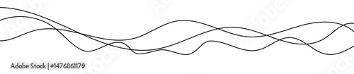 Thin curved wavy lines