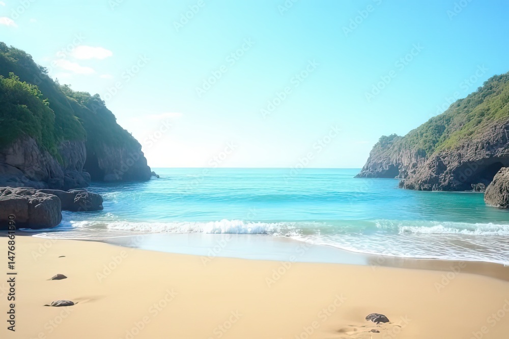 Obraz premium Beach Landscape Devoid of Humans