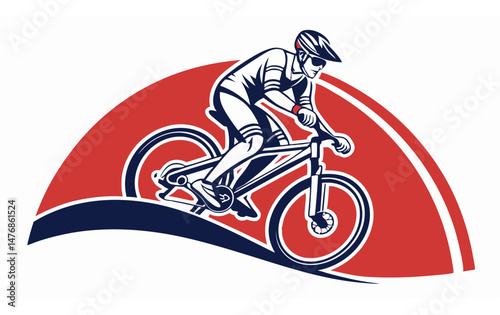 Logo of bike racer with unique style 