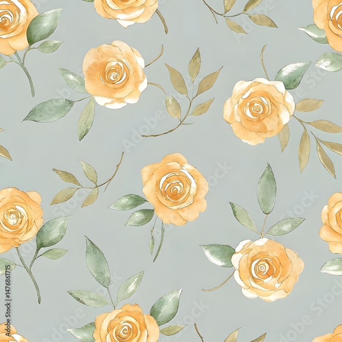 Vintage seamless pattern with roses, a floral design for elegant decoration