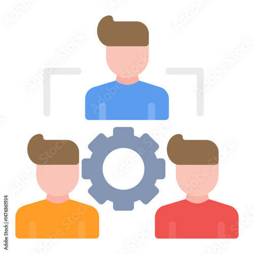 Team Collaboration icon vector image. Can be used for Business Performance.