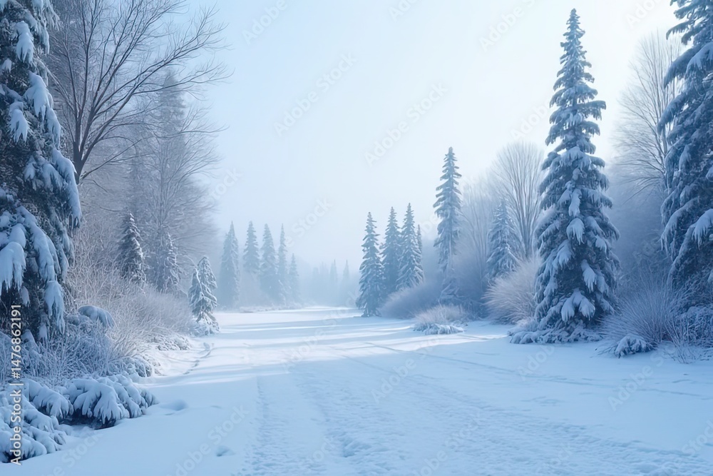 Obraz premium Beautiful Frosted Landscape